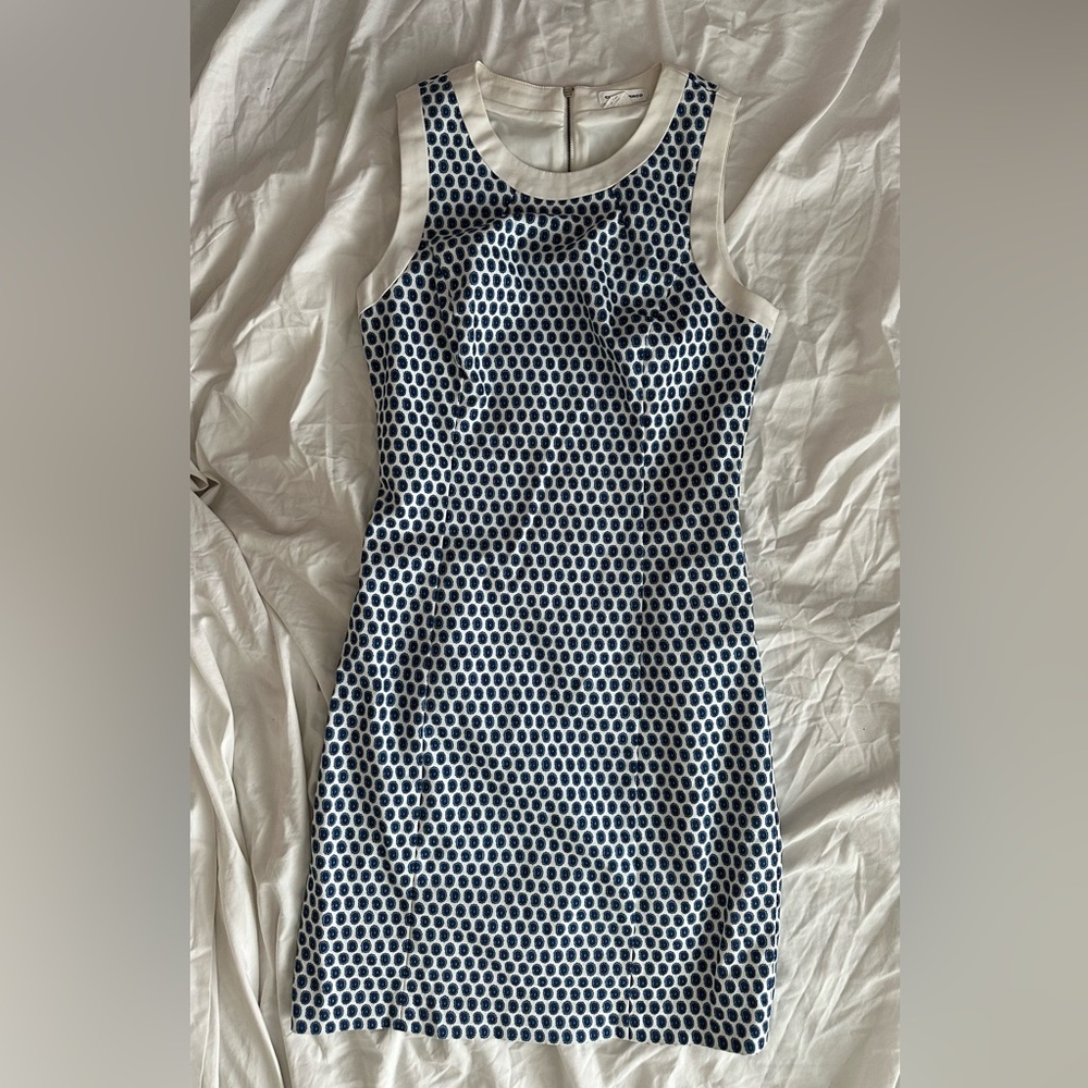 Club Monaco Navy and White Mini Dress